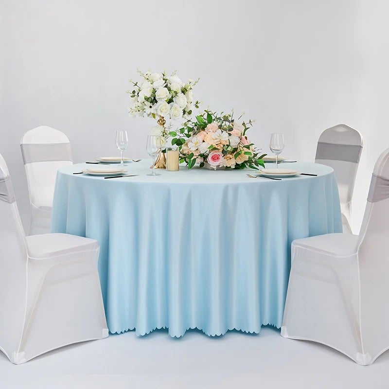 Bluejw Hotel and Restaurant Modern Single-Sided Satin Tablecloth Woven Table Runner and Table Skirt - Image 1